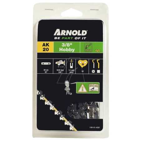 3/8" Low Profile Chainsaw Chain, 1.1mm, 57 Links, Safety Link, Chisel Edge | NewgardenParts.com
