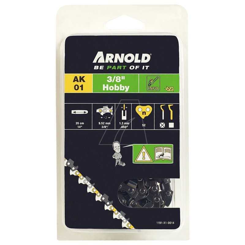 Chaîne de tronçonneuse à profil bas 3/8", 1,3 mm, 52 maillons, maillon de sécurité, tranchant biseauté