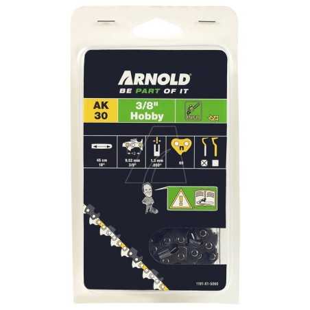 3/8"-Niederprofil-Kettensägenkette, 1,3 mm, 60 Glieder, Sicherheitsglied, Meißelkante | NewgardenParts.com