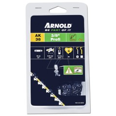 Chaîne de tronçonneuse 3/8" 1,6 mm 56 maillons avec maillon de sécurité, demi-carré