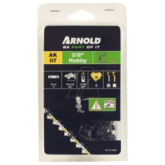 Cadena para motosierra de perfil bajo de 3/8", 1,3 mm, 49 eslabones, eslabón de seguridad, borde cincelado