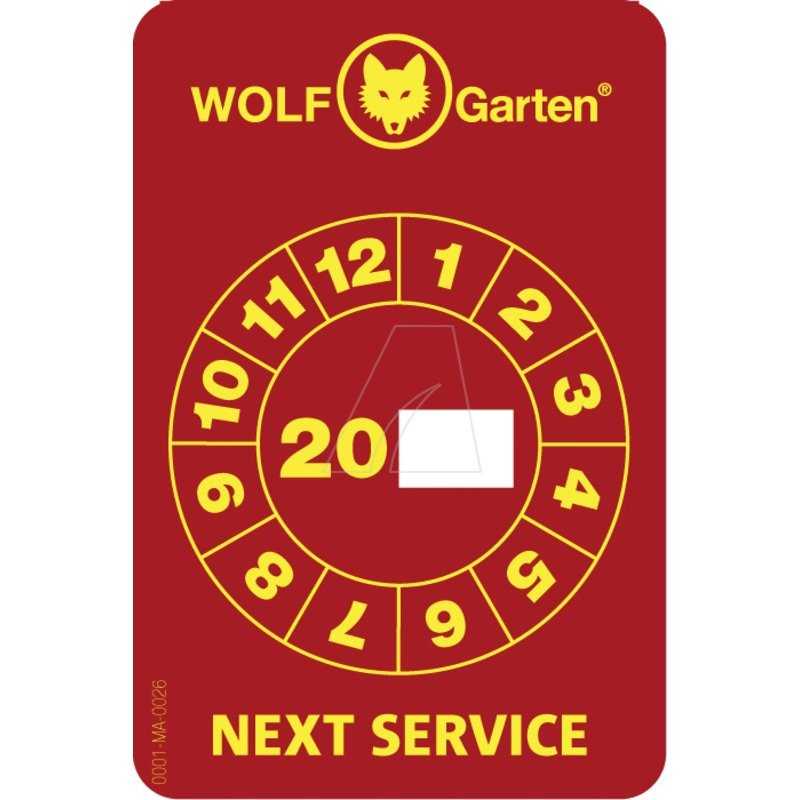 Autocollant de service « WOLF-Garten »