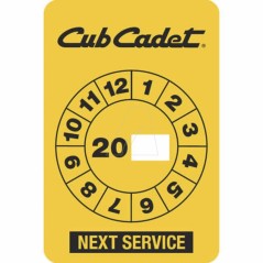 autocollant de service « Cub Cadet »