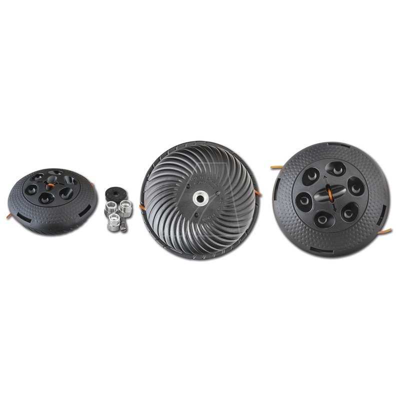 Aerodynamic trimmer head, incl. adapter kit, large version