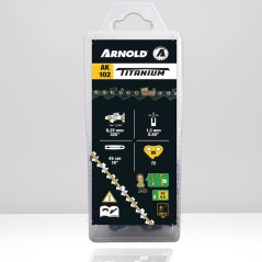 Cadena para motosierra ARNOLD AK102 de titanio, 0,325" (1,3 mm), 72 eslabones.