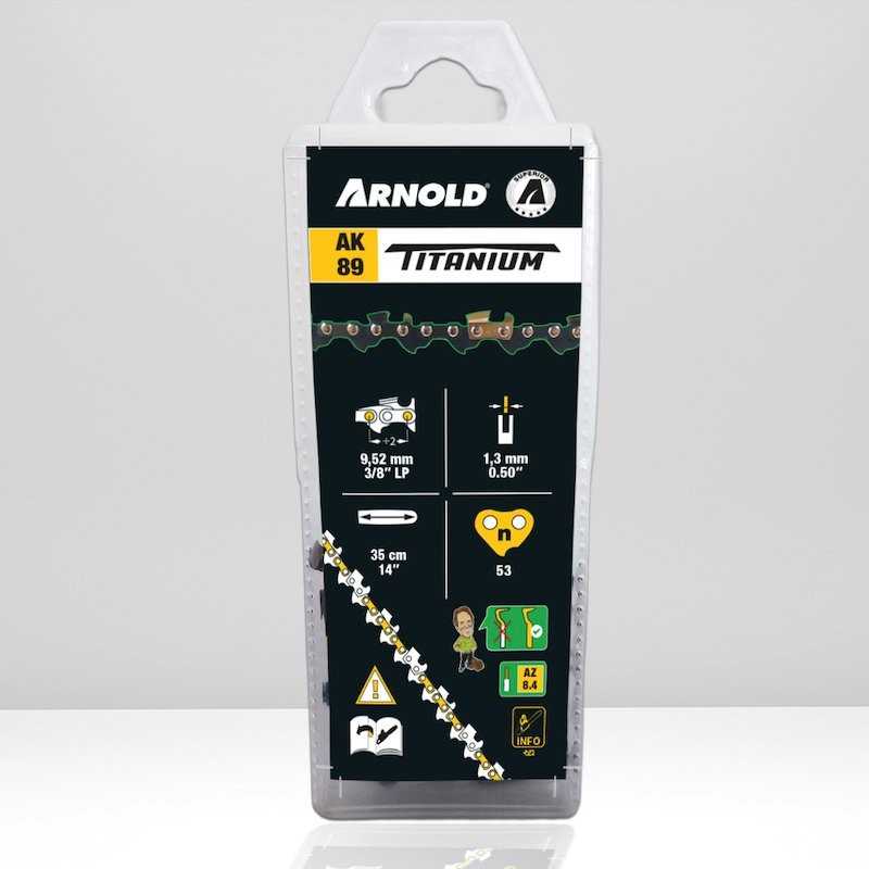 Chaîne de tronçonneuse ARNOLD AK89 en titane 3/8" LP 1,3 mm 53 TG
