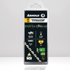 Cadena para motosierra ARNOLD AK91 de titanio, 3/8" LP, 1,3 mm, 55 TG