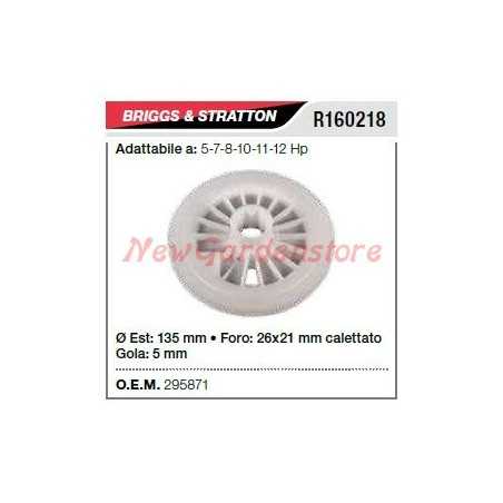 Polea de arranque cortacésped B&S 5-7-8-10-11-12 cv R160218 | NewgardenParts.com