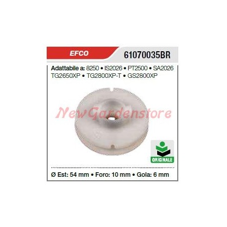 Puleggia avviamento EFCO motosega 8250 IS2026 PT2500 61070035BR | NewgardenParts.com