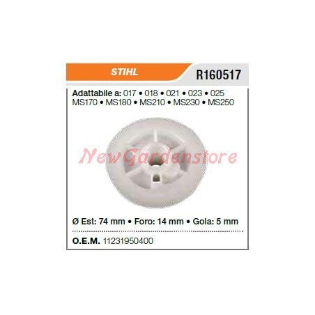 Puleggia avviamento STIHL motosega 017 018 021 023 025 MS170 180 210 R160517 | NewgardenParts.com