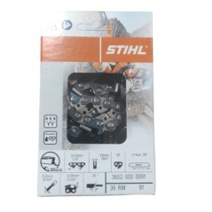 Chaîne de tronçonneuse STIHL au pas de 3/8", épaisseur 1,6 mm, 91 maillons, référence d'origine 36520000091