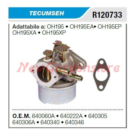 Carburatore TECUMSEH tagliaerba tosaerba rasaerba OH195 OH195EA R120733 | NewgardenParts.com