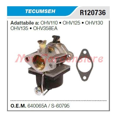 Carburatore TECUMSEH tagliaerba tosaerba rasaerba OHV110 125 130 135 R120736 | NewgardenParts.com