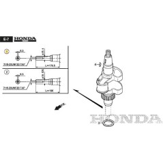 ORIGINAL STIGA CRANKSHAFT - 118551800/0