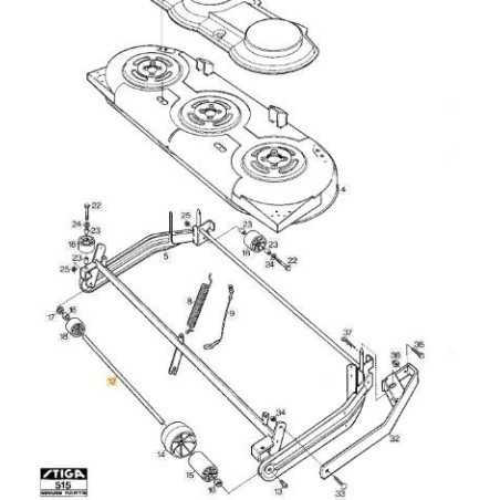 ARBRE PLAT 121M ORIGINE STIGA - 1134-0304-06 | NewgardenParts.com