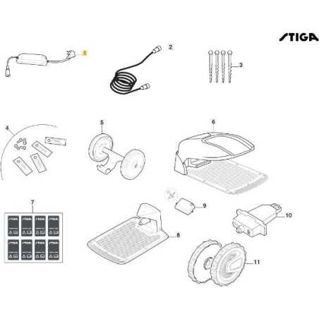 ALIMENTATORE ESTERNO ROBOT 4Ah - UK ORIGINALE STIGA - 118204162/0 | NewgardenParts.com