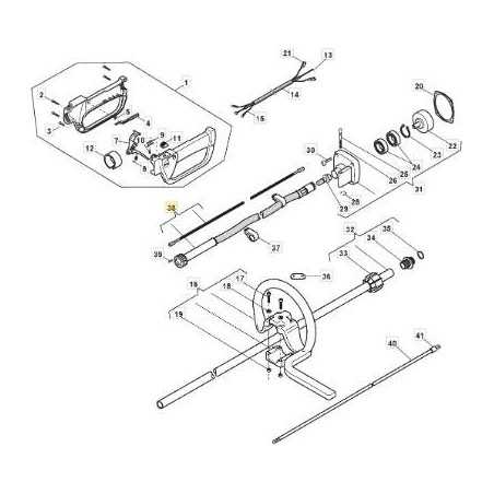 ARBRE FLEXIBLE AVEC GAINE ORIGINALE STIGA DC FLEX - 3L4122110/2 | NewgardenParts.com