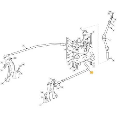 STEERING ROD LEFT TC HE ORIGINAL STIGA - 382000624/1 | NewgardenParts.com
