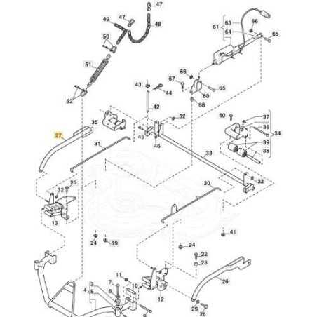 RIGHT PLATE LIFTING ARM. CD 100 VNGA ORIGINAL STIGA - 387106263/0 | NewgardenParts.com