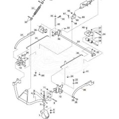 BRAZO ELEVADOR PLACA IZQUIERDA. CD 100 VNGA ORIGINAL STIGA - 387106265/0 | NewgardenParts.com