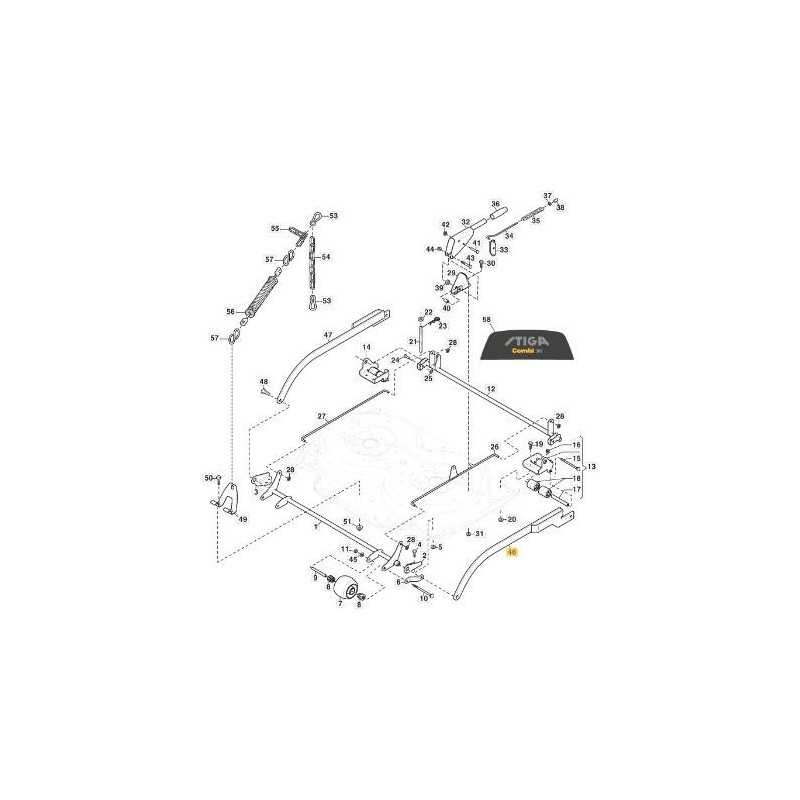LEFT PLATE LIFTING ARM. CD 95 VNGA ORIGINAL STIGA - 387106273/0