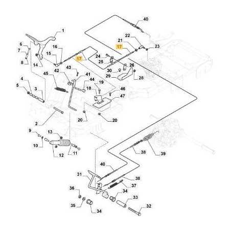 CABLE DE CONTROL PFM DELANTERO/TRASERO ORIGINAL STIGA - 187000210/0 | NewgardenParts.com
