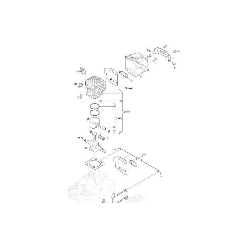 CYLINDER - PISTON 52CC ORIGINAL STIGA - 118804248/0
