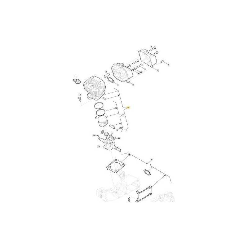 CYLINDRE - PISTON ORIGINAL STIGA - 118804337/0