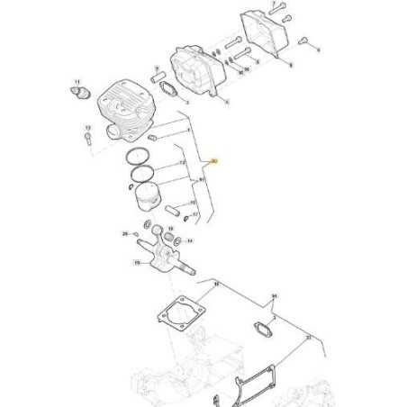 CYLINDER - ORIGINAL STIGA PISTON - 118804337/0 | NewgardenParts.com