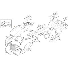 BONNET ST MP/SD BAT. GELB+SCHWARZ ORIGINAL STIGA - 382076984/0 | NewgardenParts.com