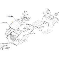 ST MP/SD BAT.BONNET JAUNE+NOIR PP ORIGINAL STIGA - 382076985/0 | NewgardenParts.com