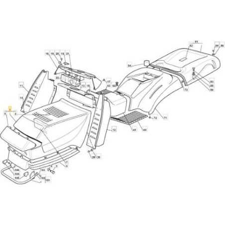 OBERE MOTORHAUBE TC EINZELLICHT ARA.200343 ORIGINAL STIGA - 382076932/0 | NewgardenParts.com