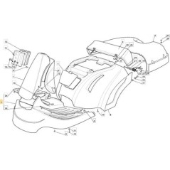 COPERTURA PEDANE COMPLETA RIDER COL ORIGINALE STIGA - 184110118/1 | NewgardenParts.com