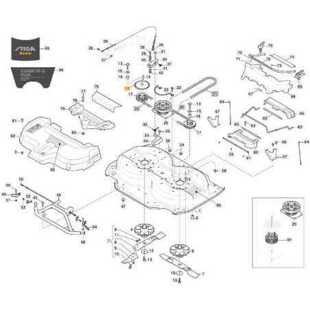 BREMSSCHEIBE CD95/105QF ZNN ORIGINAL STIGA - 387178803/0 | NewgardenParts.com