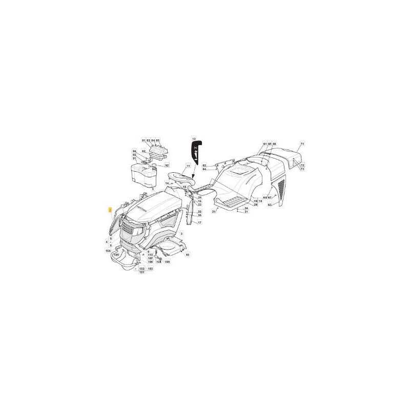 RIGHT BONNET SIDE SIDE JX-TCX ORIGINAL STIGA ATTACHMENT - 382394614/0