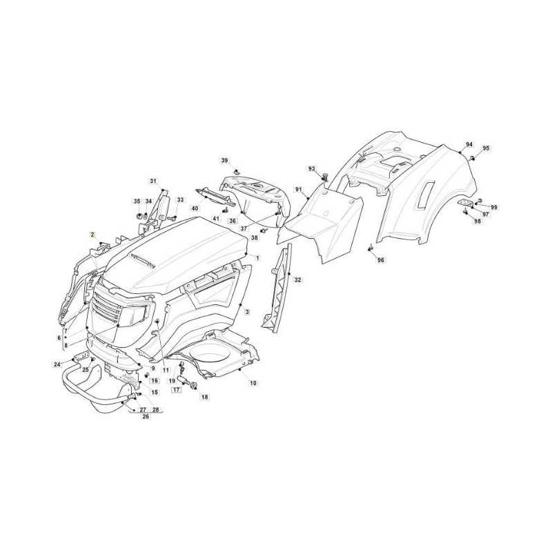 RIGHT BONNET SIDE SIDE JX-TCX ORIGINAL STIGA ATTACHMENT - 382394653/1