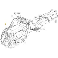 RIGHT BONNET SIDE SIDE JX-TX 300941 ORIGINAL STIGA - 382394620/0 | NewgardenParts.com
