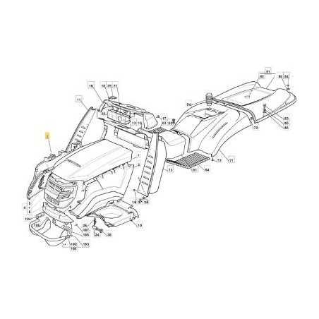RIGHT BONNET SIDE SIDE JX-TX 300941 ORIGINAL STIGA - 382394620/0 | NewgardenParts.com