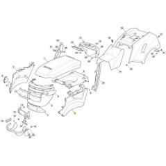 SIDE SIDE BONNET LEFT JX-TCX BLACK ORIGINAL STIGA - 382394659/0 | NewgardenParts.com