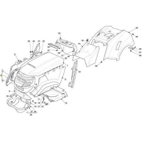 ANTERIORE COFANO TCS BIF. NCS8000N ORIGINALE STIGA - 382394650/0 | NewgardenParts.com