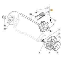 Unité d'entraînement d'origine pour tondeuse à gazon STIGA BL480MS A480MSB 181003127/0 | NewgardenParts.com