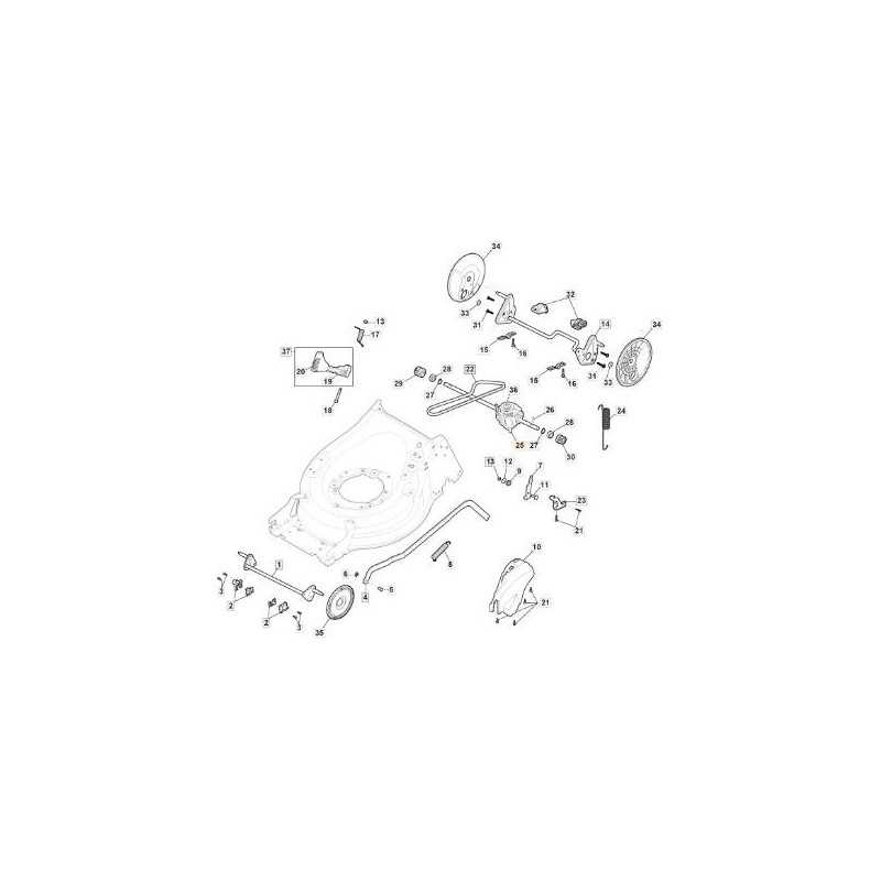 TRACTION GR. GT MONOxMP1 50-55 CENTRAL LEV ORIGINAL STIGA - 181003115/0