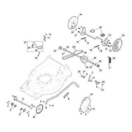 TRACTION GR. GT MONOxMP1 50-55 LEV CENTRAL ORIGINAL STIGA - 181003115/0 | NewgardenParts.com
