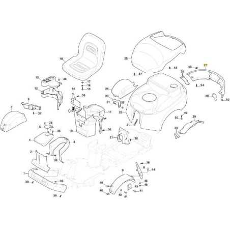REAR BUMPER VNGS PFM ORIGINAL STIGA - 387457001/0 | NewgardenParts.com