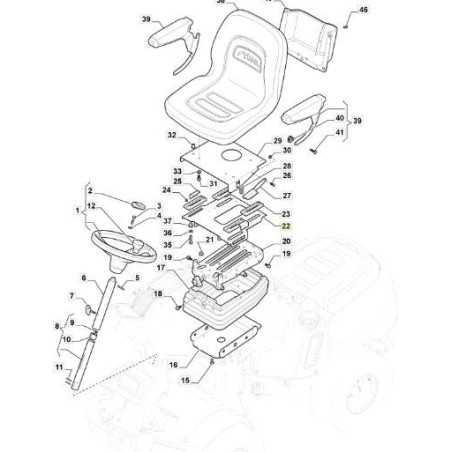 SEAT UPPER PLATE PFM VNN ORIGINAL STIGA - 387547013/1 | NewgardenParts.com