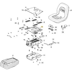 SEAT UPPER PLATE PFM VNN ORIGINAL STIGA - 387547013/2 | NewgardenParts.com