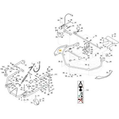 SIDE PROTECTION DX 110 ASTRAL GRAY ORIGINAL STIGA - 387603355/0 | NewgardenParts.com