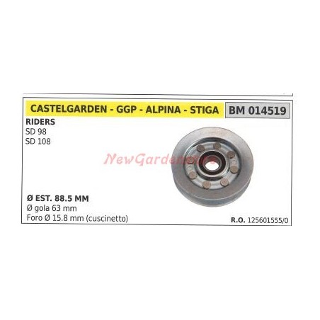 Puleggia per trattorino rasaerba tosaerba tagliaerba rider SD 98 SD 108 014519 | NewgardenParts.com