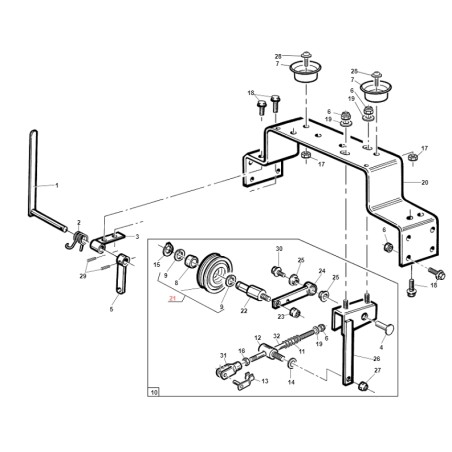 Puleggia tenditore PG SR ORIGINALE GIANNI FERRARI BFB 95599650000 | NewgardenParts.com