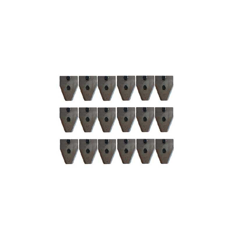 BU401100103 SET OF 18 MINOR BLADES AND SCREWS 8391002 ORIGINAL ELIET